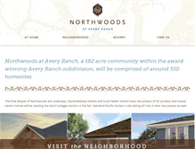 Tablet Screenshot of northwoodsataveryranch.com